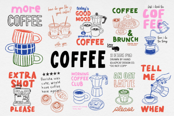 Download Coffee Hand-drawn PNG Bundle - Premium Resources