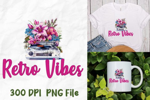 Download Retro Vibes Vinyl Record Player - Retro vibes Collection