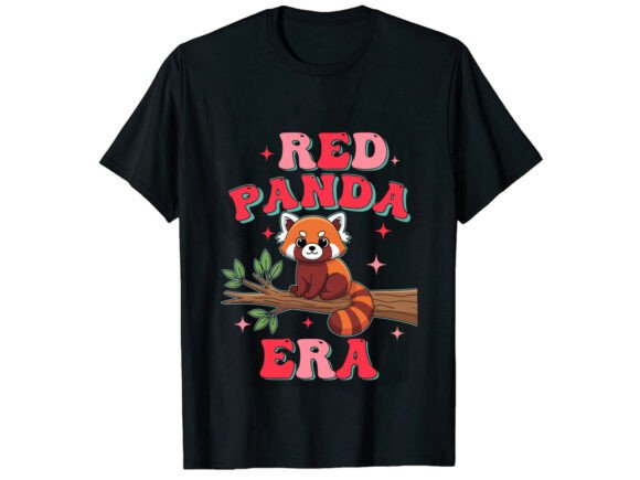 Download Cute &amp; Retro Vibes Red Panda T-shirt - Retro vibes Collection